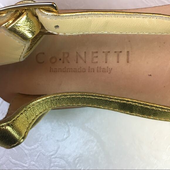 CorNETTI T-Strap Sandal Gold Size EU 37 - Picture 7 of 16